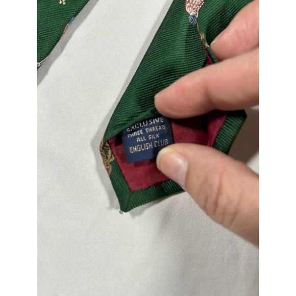 Vintage Jacobs Roberts LTD 100% Silk Tie Golf Exclusive Three Thread Design - Picture 4 of 4